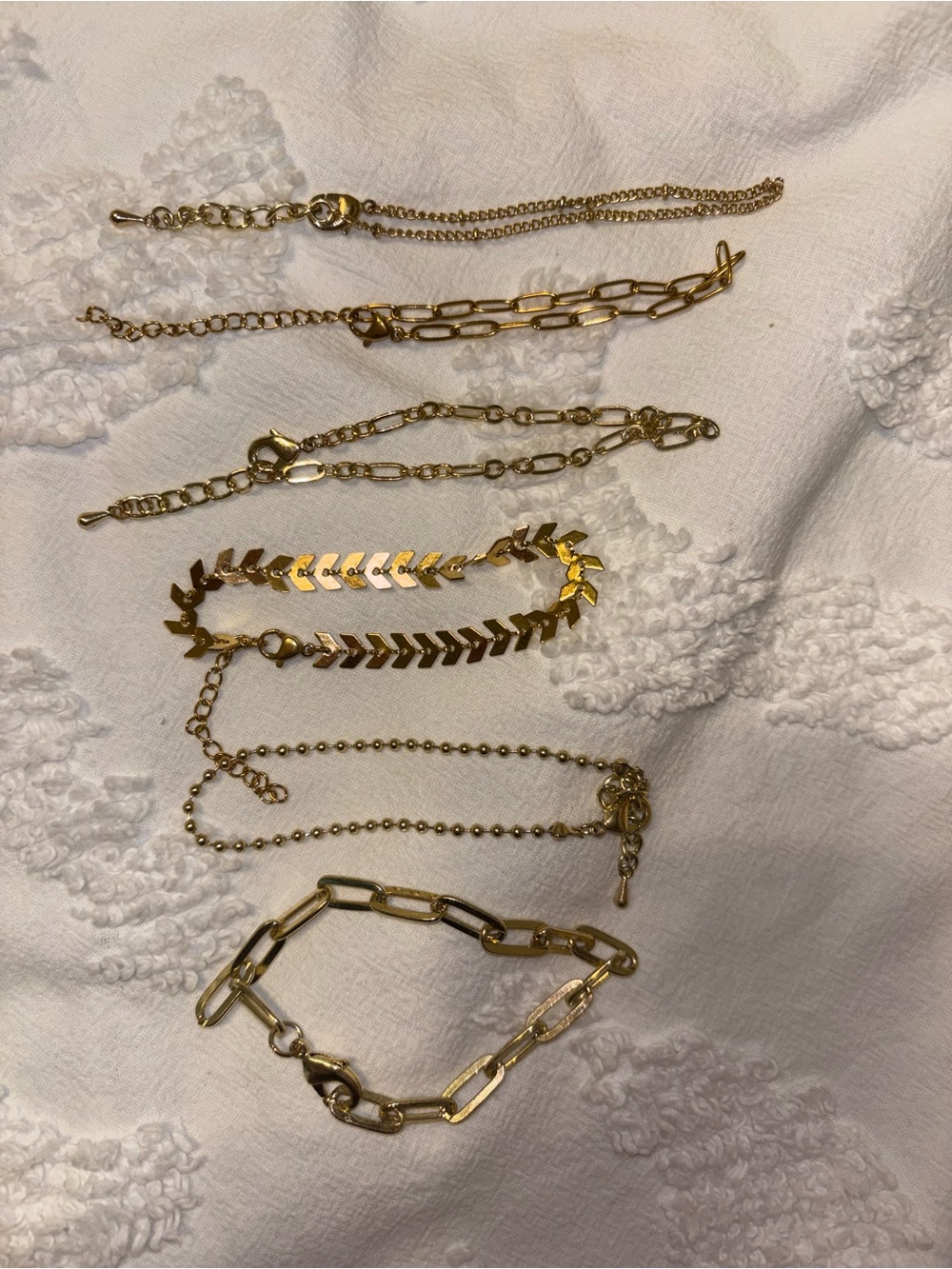 Gold Tone Women's Layered Bracelet Set